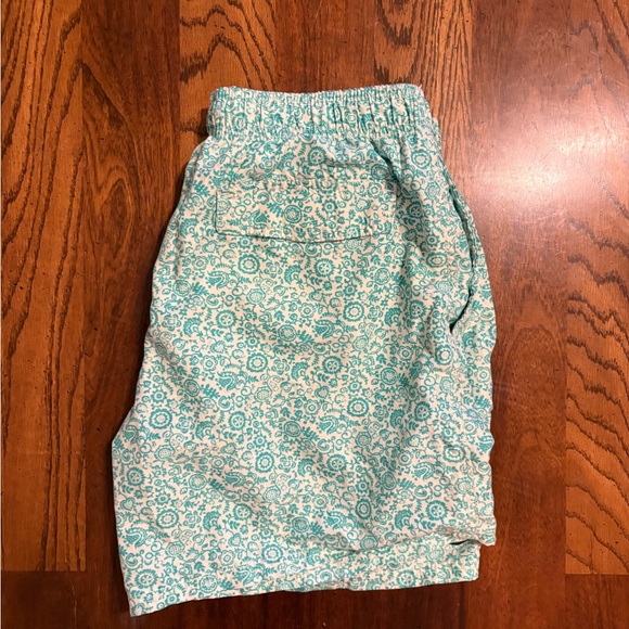 Islandhaze Men's Teal and White Swim Trunks - Picture 4 of 5